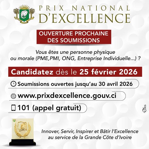 Prix national dexcellence 2026 ouverture