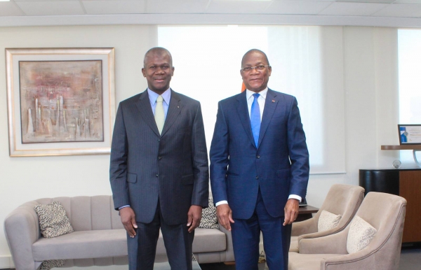 C&ocirc;te d&rsquo;Ivoire : Bruno Kon&eacute; re&ccedil;oit Abou-Bakar Ouattara, nouveau Gouverneur du Rotary International District 9101