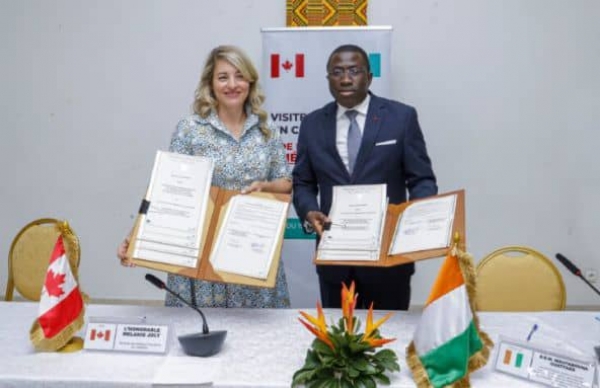 C&ocirc;te d&rsquo;Ivoire/Coop&eacute;ration ivoiro-canadienne : un nouvel accord de renforcement de partenariat commercial sign&eacute;