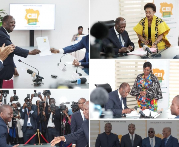 Pr&eacute;sidentielle 2025 : Alassane Ouattara d&eacute;pose officiellement son dossier de candidature &agrave; la CEI