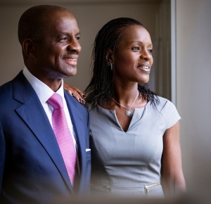 Le richissime homme d'affaires ivoirien Jean Kacou Diagou et sa fille Janine Diagou (Photo : NSIA Groupe)