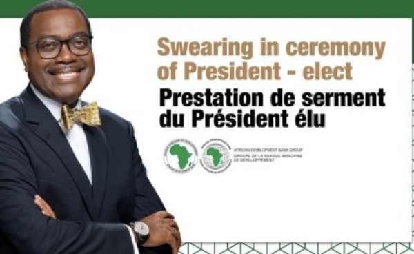 Le Pr&eacute;sident de la BAD, Akimwumi Adesina a pr&ecirc;t&eacute; serment