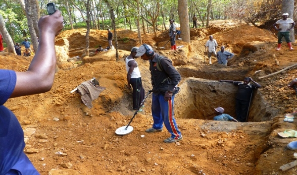 Un site d'orpaillage d'Oum&eacute;