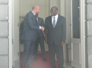 Le vice-Pr&eacute;sident prend cong&eacute; du Premier ministre belge