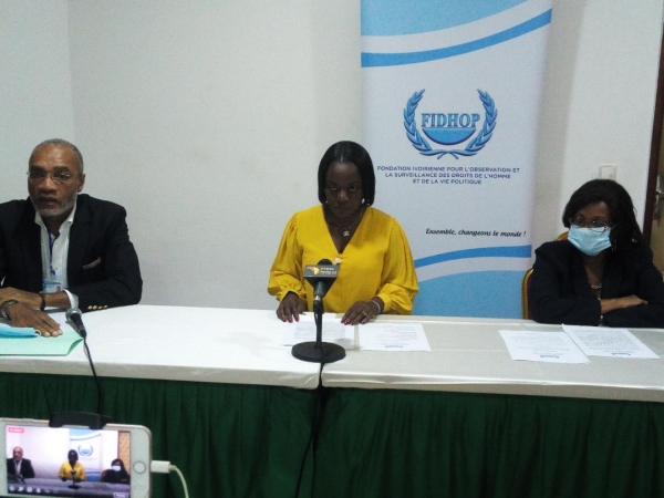 Manifestation contre le 3e mandat d&rsquo;Alassane Ouattara : les femmes de la Fidhop &laquo; exigent &raquo; la lib&eacute;ration des manifestants