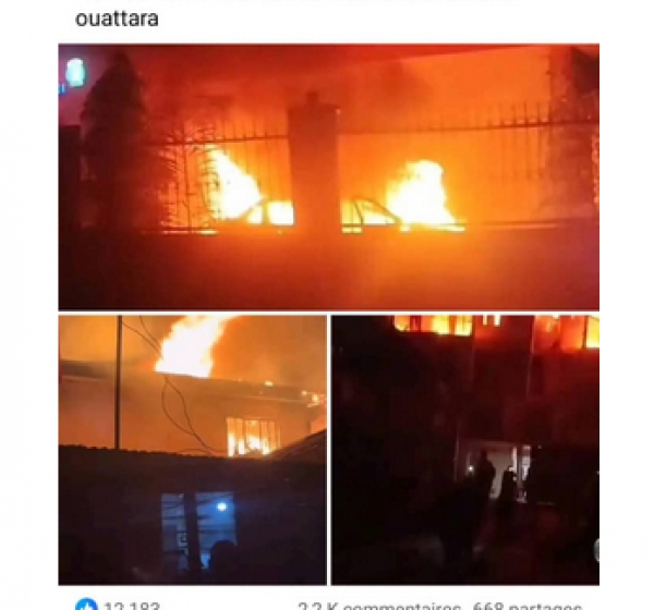 Pr&eacute;sidentielle 2025 : Faux, les images de bureaux de vote incendi&eacute;s &agrave; Yopougon ne proviennent pas de C&ocirc;te d&rsquo;Ivoire
