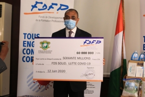 C&ocirc;te d&rsquo;Ivoire/ Coronavirus : Le FDFP d&eacute;caisse 130 millions FCFA pour la lutte