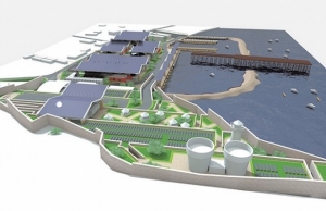 Maquette du futur port de p&ecirc;che de Sassandra