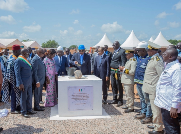 C&ocirc;te d&rsquo;Ivoire/ Infrastructure Sanitaire : Patrick Achi a Proc&eacute;d&eacute; &agrave; la pose de la premi&egrave;re pierre de l&rsquo;h&ocirc;pital General de Ouangolodougou