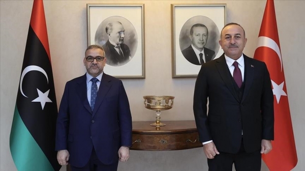 Turquie: Cavusoglu s'entretient avec le chef du Haut Conseil d'&Eacute;tat libyen Khaled Al Mishri