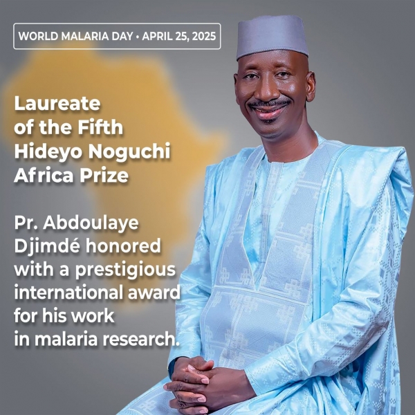 Lutte contre le paludisme : le prix international Hideyo Noguchi pour l'Afrique attribu&eacute; au chercheur malien Abdoulaye Djimd&eacute;