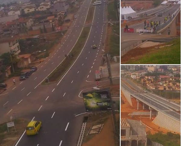 Une vue des nouveaux ouvrages routiers r&eacute;alis&eacute;s &agrave; Cocody