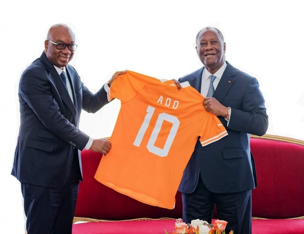 C&ocirc;te d'Ivoire/ Football: le nouveau pr&eacute;sident &eacute;lu de la FIF, Yacine Idriss Diallo, relu en audience par le pr&eacute;sident Ouattara
