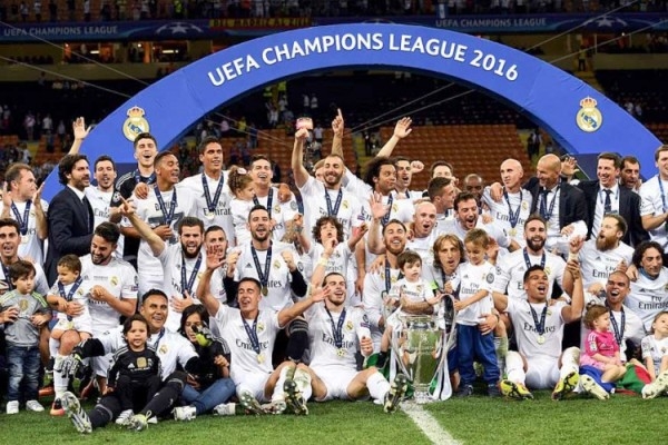 Le Real Madrid, le tenant du titre 2016 , de l'UEFA Champions League