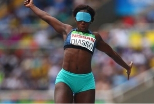 L'Ivoirienne Brigitte Fatimata Diasso, non voyante, a d&eacute;croch&eacute; la m&eacute;daille d'argent au saut en longueur lors des jeux paralympiques de Rio