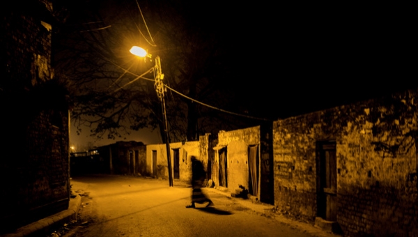 Une rue &eacute;lectrifi&eacute;e