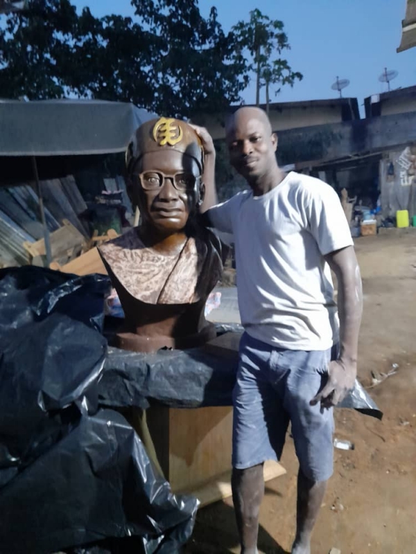 Appoh Koffi Kra(Sculpteur portraitiste): &lsquo;&rsquo;Mon objectif est de cr&eacute;er une entreprise qui va r&eacute;unir tous les sculpteurs&hellip;&rsquo;&rsquo;