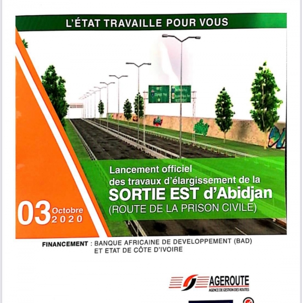 C&ocirc;te d&rsquo;Ivoire/ Infrastructure routi&egrave;re : lancement des travaux d&rsquo;&eacute;largissement de la route de la prison civile d&rsquo;Abidjan