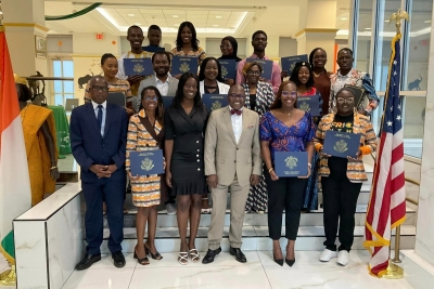 USA: Les 15 YALI ivoiriens de la cuv&eacute;e 2023 re&ccedil;us par l&rsquo;Ambassadeur Ibrahima Tour&eacute;