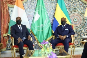 C&ocirc;te d'Ivoire : le Pr&eacute;sident Alassane Ouattara et son homologue Ali Bongo discutent du renforcement de leur coop&eacute;ration bilat&eacute;rale