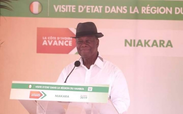 Visite d'Etat dans le Hambol: Niakara combl&eacute; par le Pr&eacute;sident Alassane Ouattara