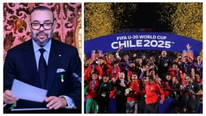 Maroc : le Roi Mohammed VI salue le parcours h&eacute;ro&iuml;que des Lionceaux et f&eacute;licite les membres de l&rsquo;&eacute;quipe de football U20, apr&egrave;s leur sacre au Mondial U-20 au Chili