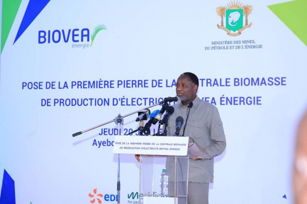 C&ocirc;te d'Ivoire/ &Eacute;lectricit&eacute; : Sangafowa-Coulibaly lance les travaux d&rsquo;une centrale biomasse &agrave; Ay&eacute;bo (Aboisso)