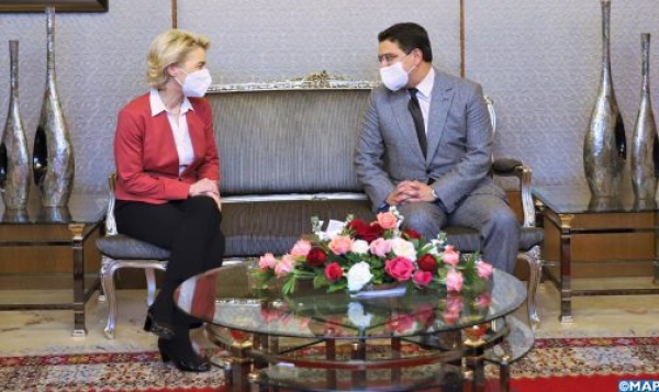 La pr&eacute;sidente de la Commission europ&eacute;enne, Mme Ursula von der Leyen &agrave; Rabat