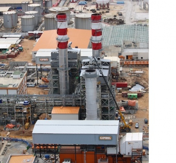 Vue d&rsquo;ensemble de la centrale de CIPREL, &agrave; Abidjan. &copy; CIPREL