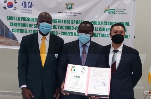 C&ocirc;te d&rsquo;Ivoire/Taekwondo : Un accord-cadre sign&eacute; entre le gouvernement et la KOICA sur le centre sportif et culturel d&rsquo;Abidjan
