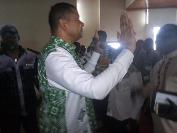 Jean Louis Billon, &eacute;missaire du pr&eacute;sident B&eacute;di&eacute; dans la r&eacute;gion de la Marahou&eacute;