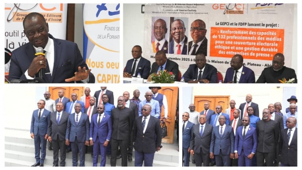 C&ocirc;te d&rsquo;Ivoire : lancement d&rsquo;une formation pour 132 journalistes sur l&rsquo;&eacute;thique &eacute;lectorale et la gestion durable des m&eacute;dias