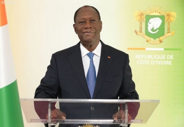 Le pr&eacute;sident de la R&eacute;publique de C&ocirc;te d'Ivoire, Alassane Ouattara