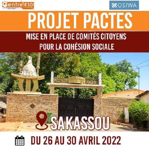 Le Centre ESD installe des comit&eacute;s citoyens pour la coh&eacute;sion sociale &agrave; l&rsquo;int&eacute;rieur du pays.