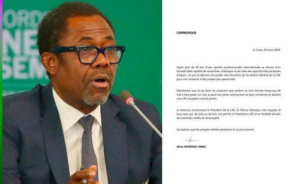 CAF : apr&egrave;s sa d&eacute;mission, V&eacute;ron Mosengo-Omba remplac&eacute; par Samson Adamu