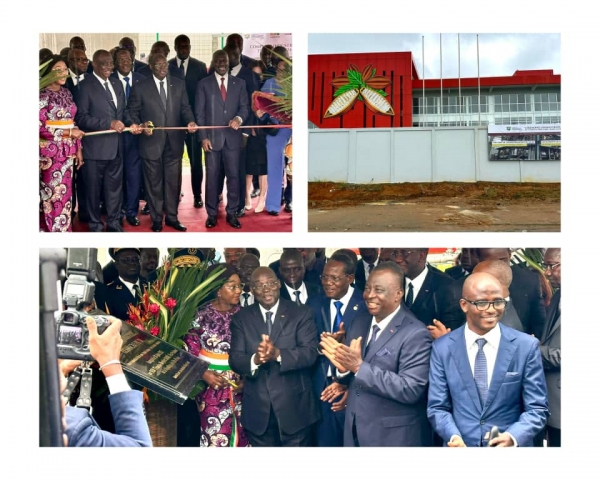 C&ocirc;te d&rsquo;Ivoire : Ti&eacute;moko Meyliet Kon&eacute; inaugure le complexe industriel Transcao de 130 milliards de FCFA avec une capacit&eacute; de transformation de 50 000 tonnes par an