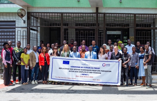 C&ocirc;te d'Ivoire/ Cl&ocirc;ture du Projet Impact : Les m&eacute;dias num&eacute;riques outill&eacute;s pour une paix durable en Afrique de l&rsquo;Ouest