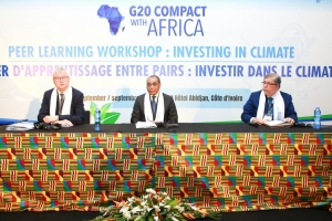 C&ocirc;te d'Ivoire/ Le Ministre Adama Coulibaly engage les partenaires techniques pour les r&eacute;formes climatiques au s&eacute;minaire du Compact G20