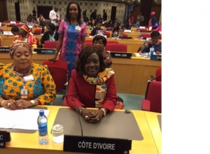 La ministre Mariatou Kon&eacute; lors de la r&eacute;union consultative des ministres africains en charges de la promotion de la femme, en Etiopie
