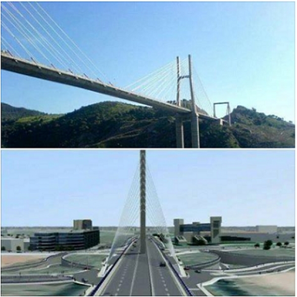 Maquette du Pont Adjam&eacute;-Yopougon