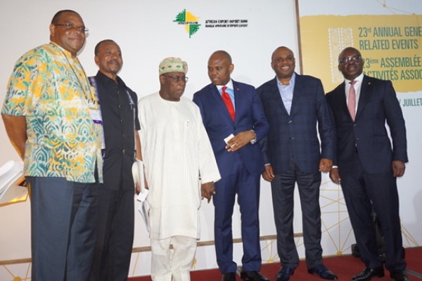 Des intervenants lors de s&eacute;minaires d'Afreximbank, le 21/07/2016 &agrave; Mah&eacute;, aux Seychelles