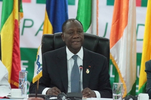 Le pr&eacute;sident ivoirien Alassane Ouattara