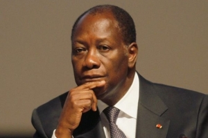 Le pr&eacute;sident ivoirien Alassane Ouattara 