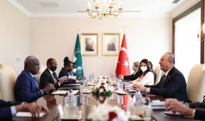 Sommet Turquie-Afrique:  Mevl&uuml;t &Ccedil;avuşoğlu rencontre le Pr&eacute;sident de la Commission de l'UA