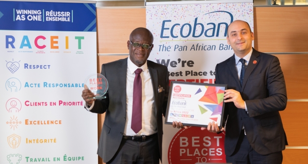 Ecobank remporte le prix du Meilleur Employeur d&rsquo;Afrique en 2022